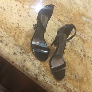 Open toe heels Black Paten-leather size 7.5